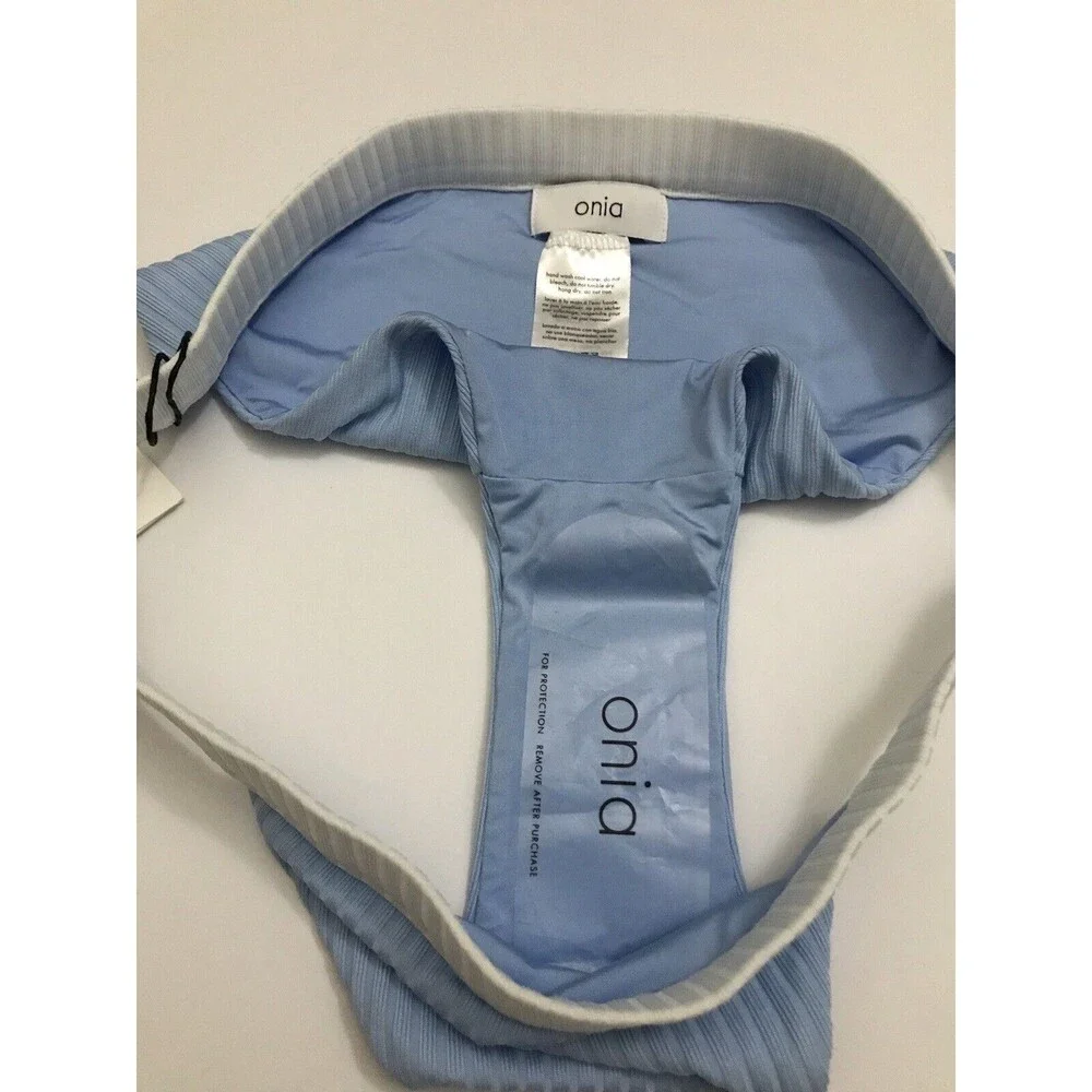 Onia Leila Bikini Bottom Size M. Blue & White Color - Picture 6 of 10